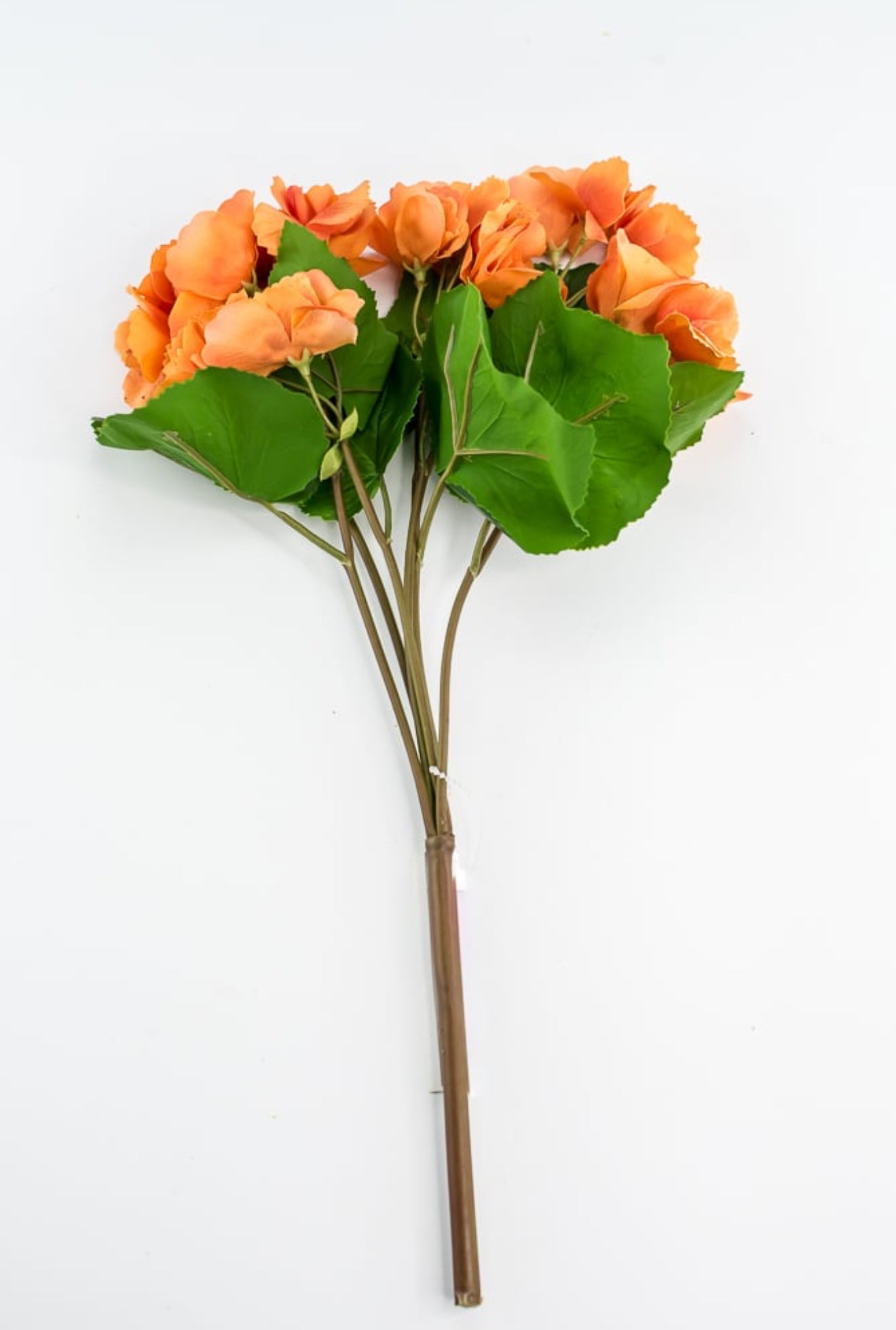 Artificial Begonia Bush - real touch - orange - Greenery Market