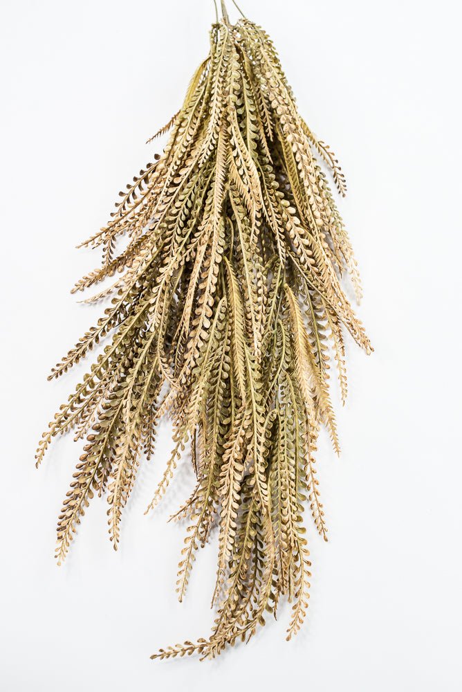 Artificial Beige & Brown Leaves Hanging Bush - 36" - Greenery MarketArtificial Flora57311BEBN