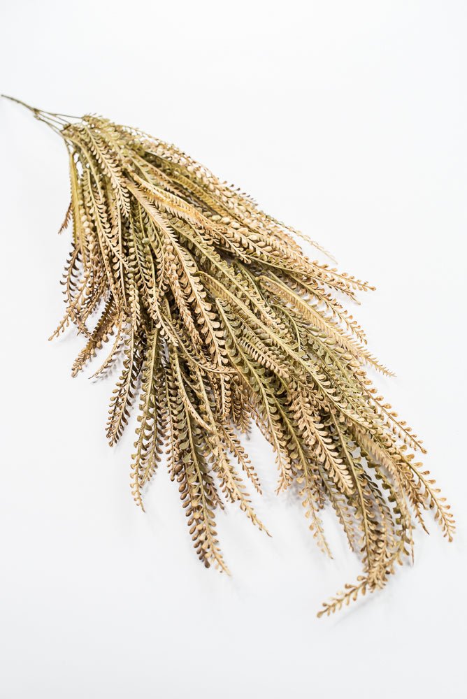 Artificial Beige & Brown Leaves Hanging Bush - 36" - Greenery MarketArtificial Flora57311BEBN