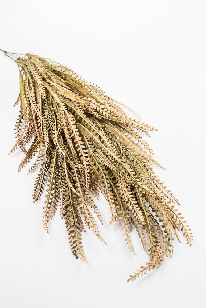 Artificial Beige & Brown Leaves Hanging Bush - 36" - Greenery MarketArtificial Flora57311BEBN