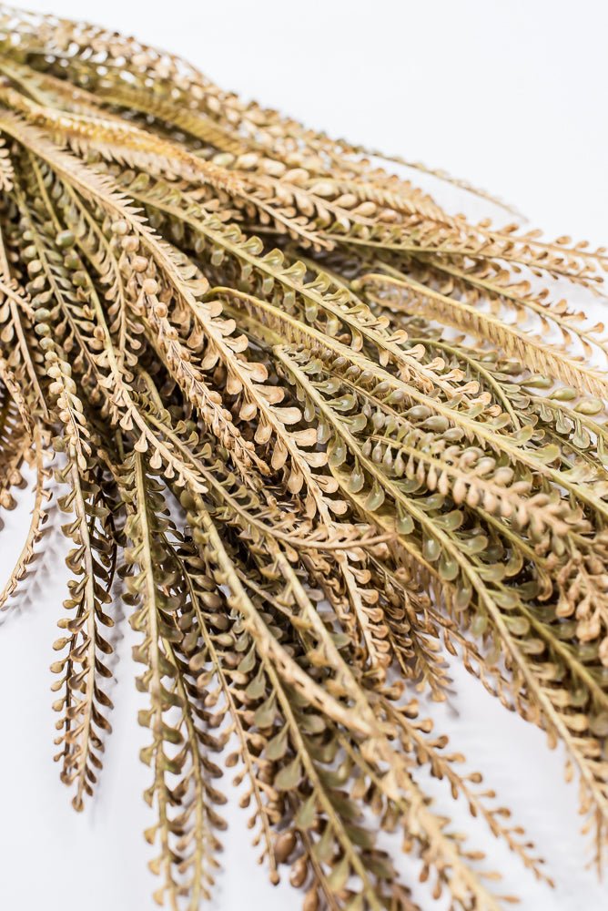 Artificial Beige & Brown Leaves Hanging Bush - 36" - Greenery MarketArtificial Flora57311BEBN