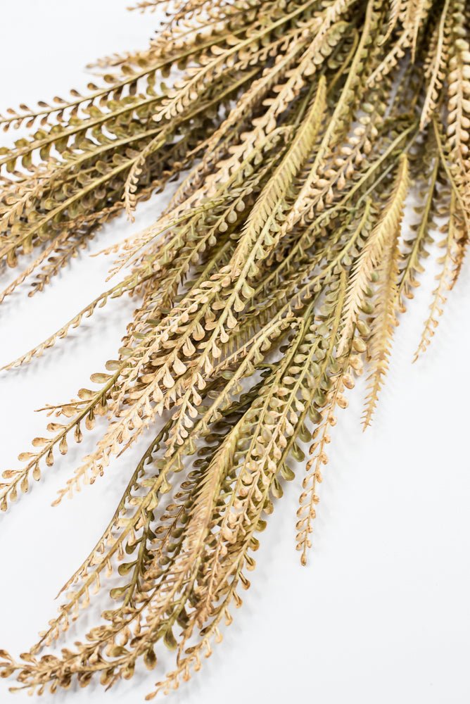 Artificial Beige & Brown Leaves Hanging Bush - 36" - Greenery MarketArtificial Flora57311BEBN