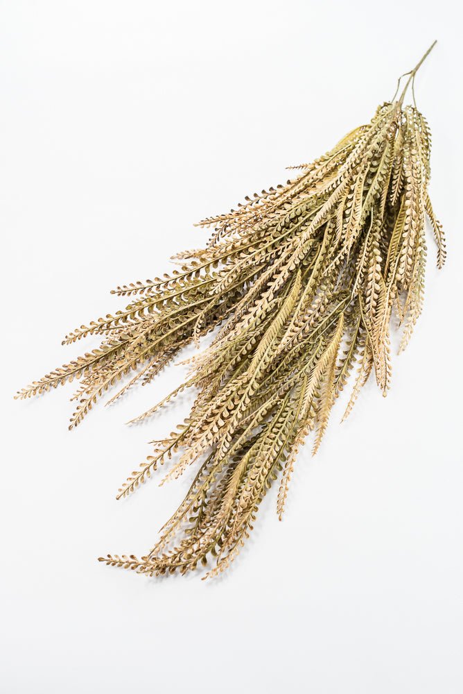 Artificial Beige & Brown Leaves Hanging Bush - 36" - Greenery MarketArtificial Flora57311BEBN
