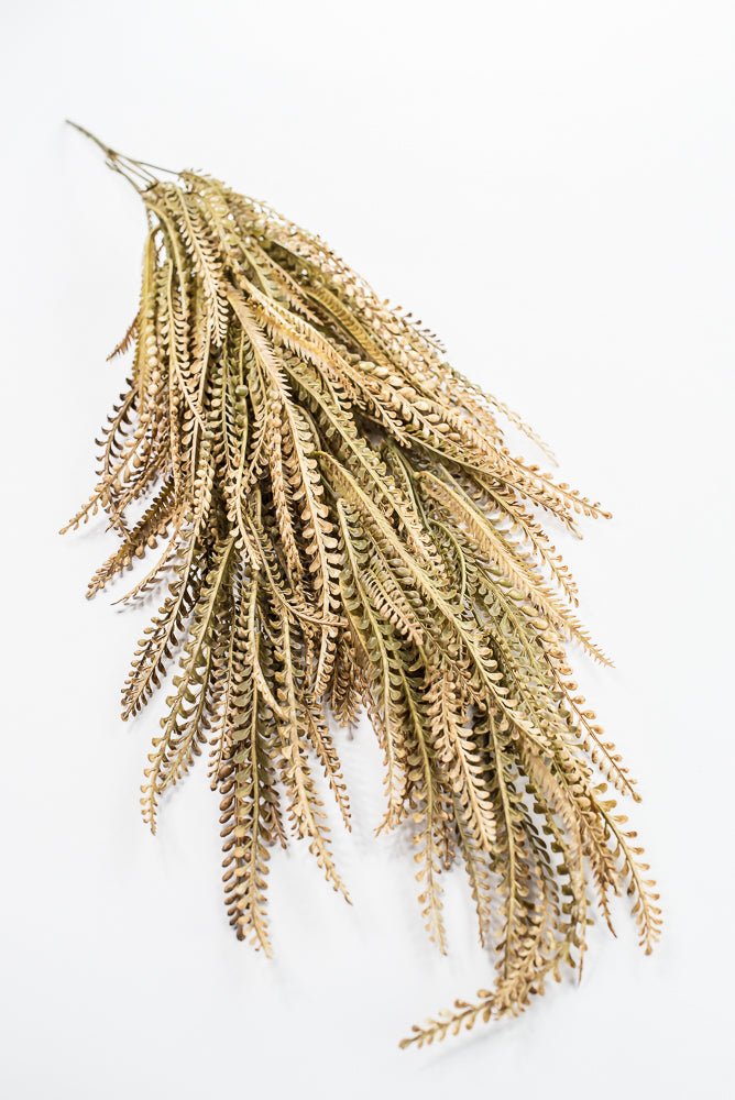 Artificial Beige & Brown Leaves Hanging Bush - 36" - Greenery MarketArtificial Flora57311BEBN