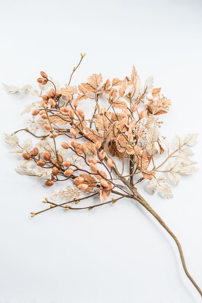 Artificial Beige & Brown Mixed Cohosh Berry Spray - 33" - Greenery MarketArtificial Flora40504-BEBRN