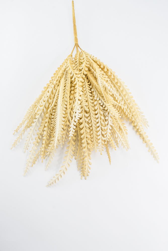 Artificial Beige Button Leaves & Sword Fern Bush - 18" - Greenery MarketArtificial Flora13094BE