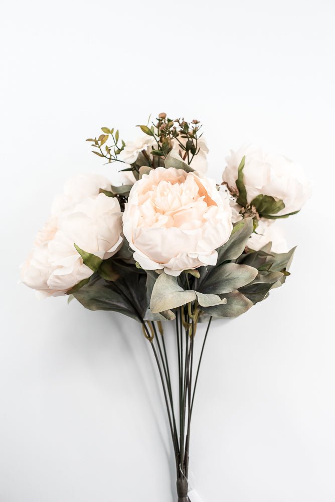 Artificial beige peonies silk flowers bush - Greenery Marketartificial flowers85323 - beige
