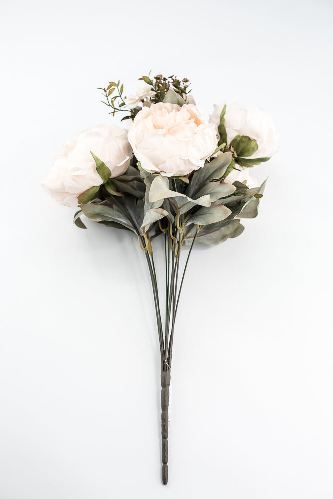 Artificial beige peonies silk flowers bush - Greenery Marketartificial flowers85323 - beige