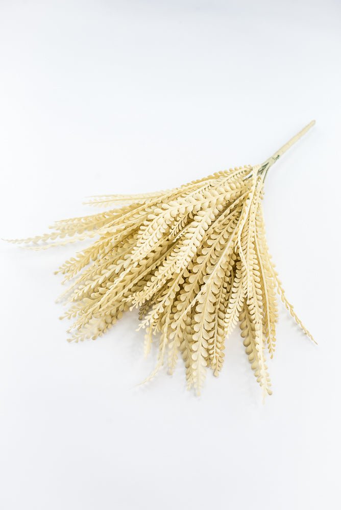Artificial Beige Plastic Button Fern Bush - 19" - Greenery MarketArtificial Flora85804-BEIGE