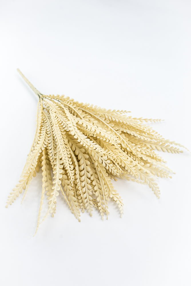 Artificial Beige Plastic Button Fern Bush - 19" - Greenery MarketArtificial Flora85804-BEIGE