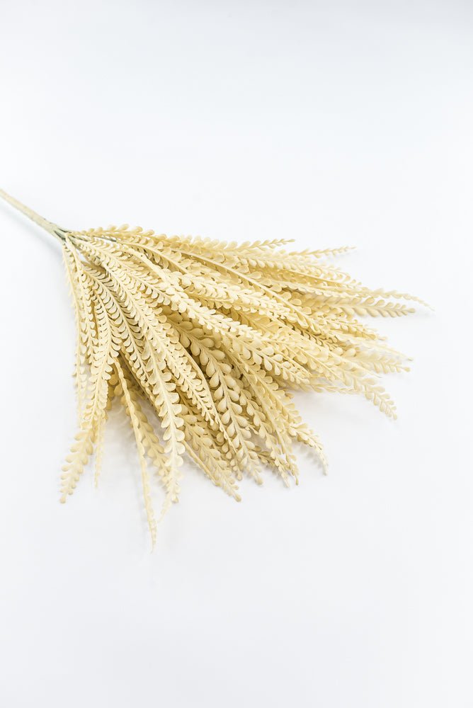 Artificial Beige Plastic Button Fern Bush - 19" - Greenery MarketArtificial Flora85804-BEIGE
