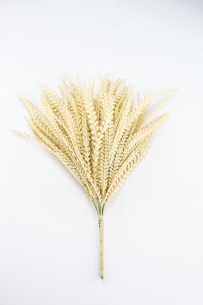 Artificial Beige Plastic Button Fern Bush - 19" - Greenery MarketArtificial Flora85804-BEIGE