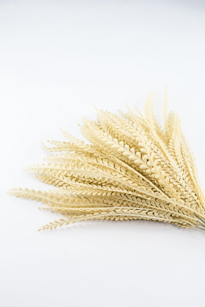 Artificial Beige Plastic Button Fern Bush - 19" - Greenery MarketArtificial Flora85804-BEIGE
