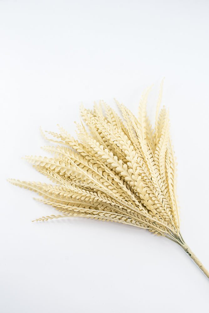 Artificial Beige Plastic Button Fern Bush - 19" - Greenery MarketArtificial Flora85804-BEIGE