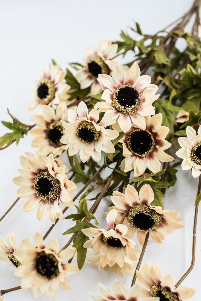 Artificial Beige Sunflower Bush - 25" - Greenery MarketArtificial Flora57361BE