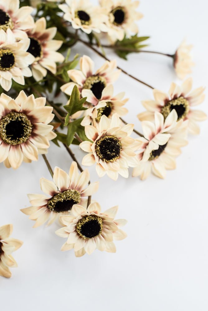 Artificial Beige Sunflower Bush - 25" - Greenery MarketArtificial Flora57361BE