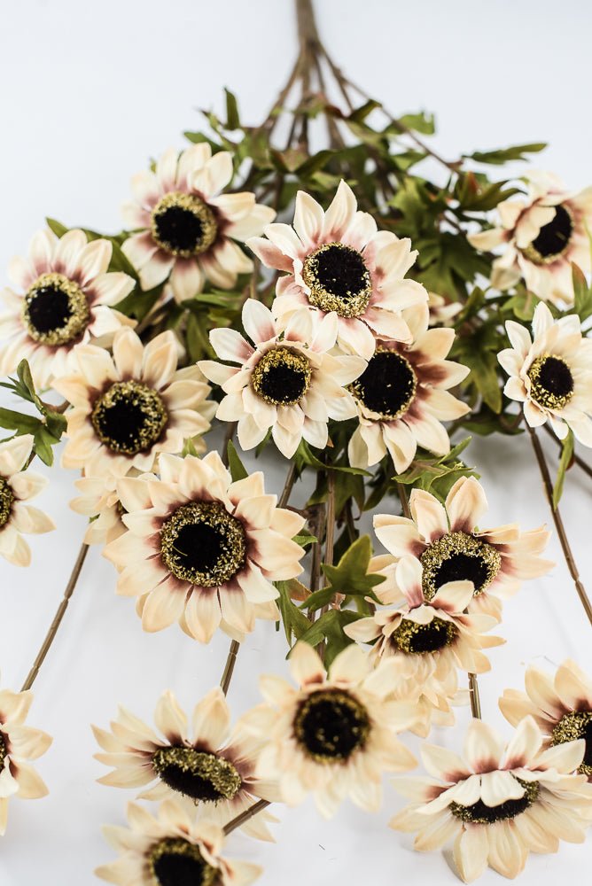 Artificial Beige Sunflower Bush - 25" - Greenery MarketArtificial Flora57361BE