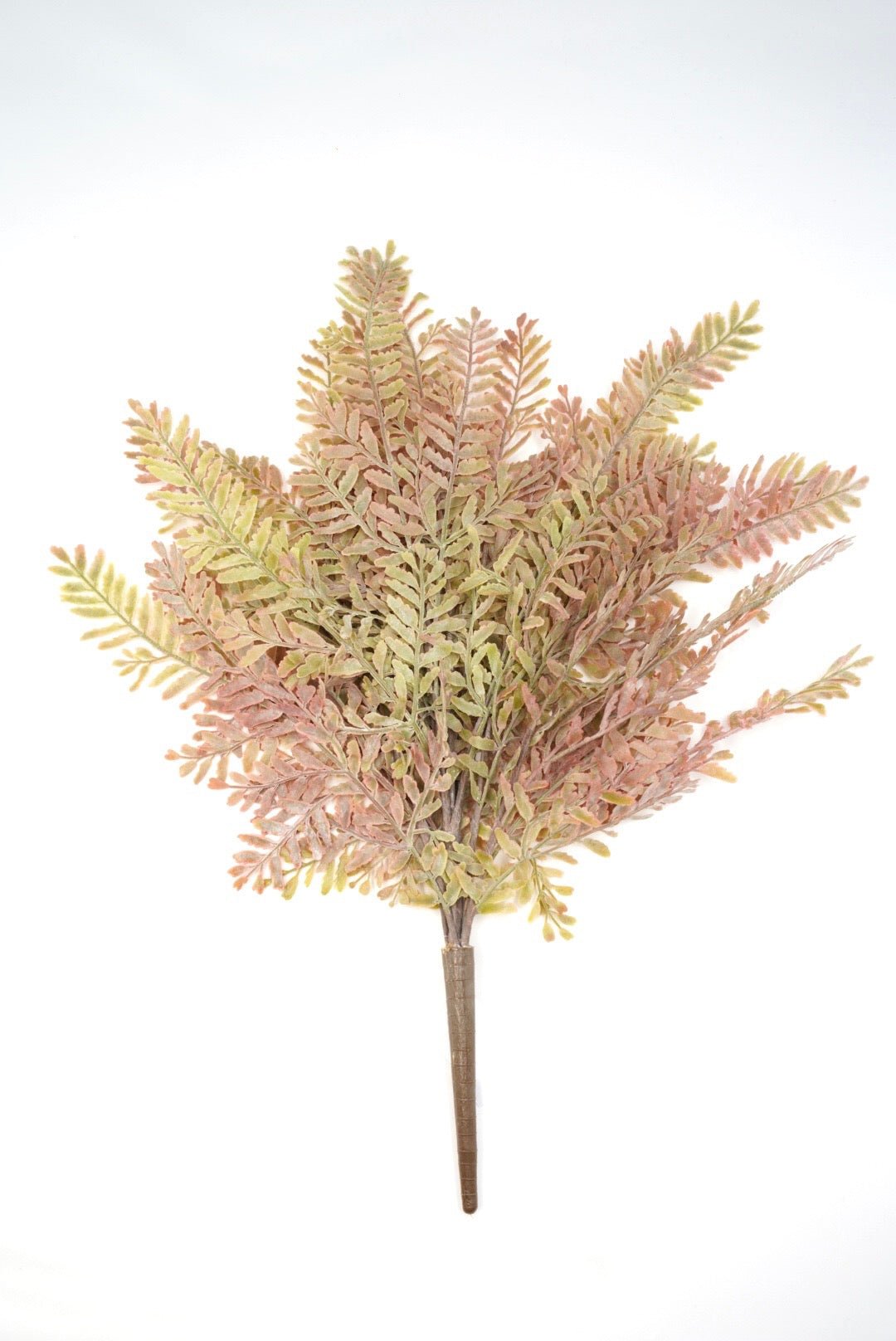 Artificial, Beige Tan PVC Fern Bush - Greenery Market85361-UV