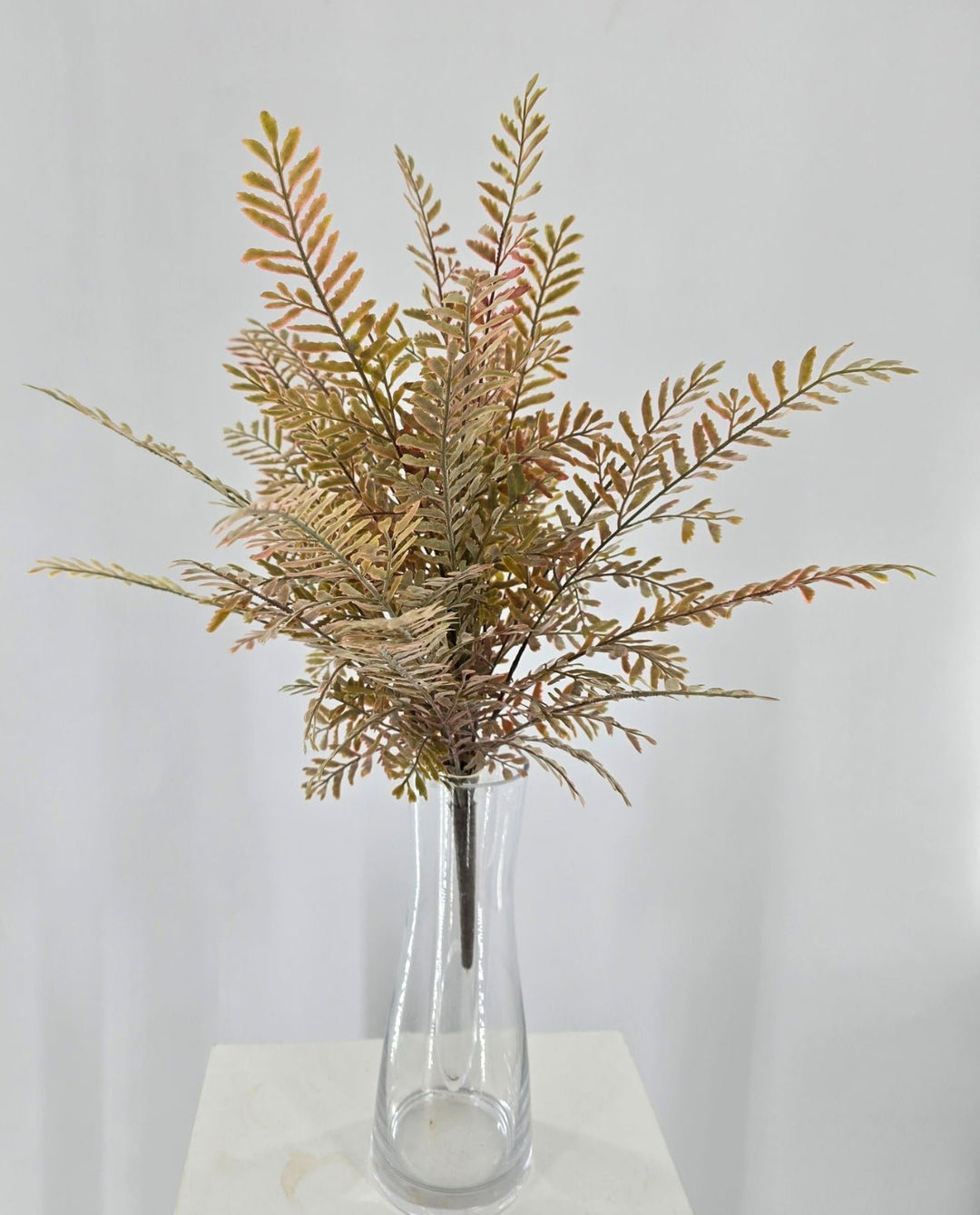 Artificial, Beige Tan PVC Fern Bush - Greenery Market85361-UV