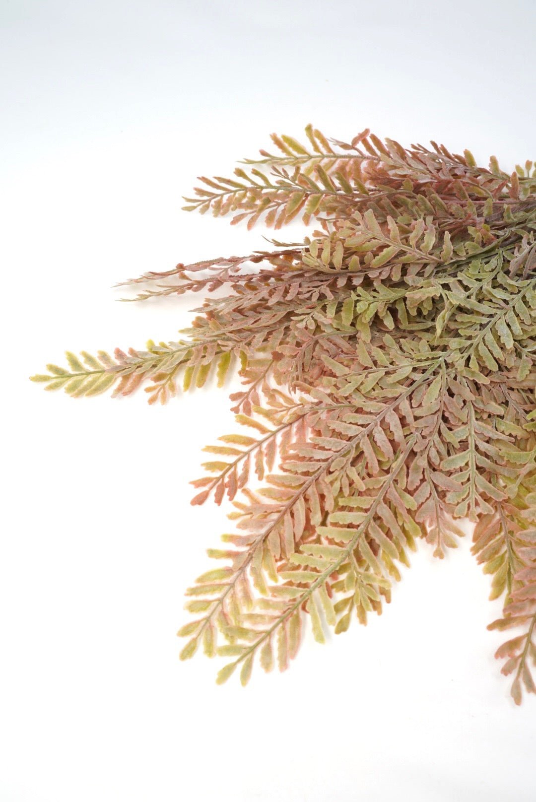 Artificial, Beige Tan PVC Fern Bush - Greenery Market85361-UV