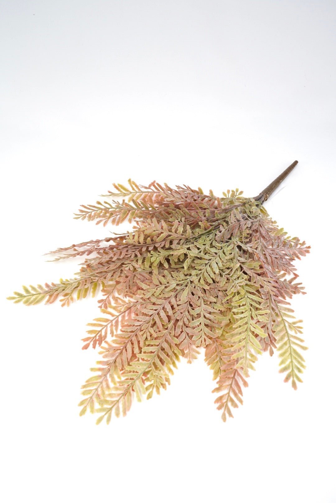 Artificial, Beige Tan PVC Fern Bush - Greenery Market85361-UV