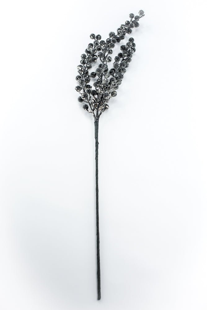 Artificial, Black, Draping Iced Berry Spray - 31" - Greenery MarketArtificial Flowers283276