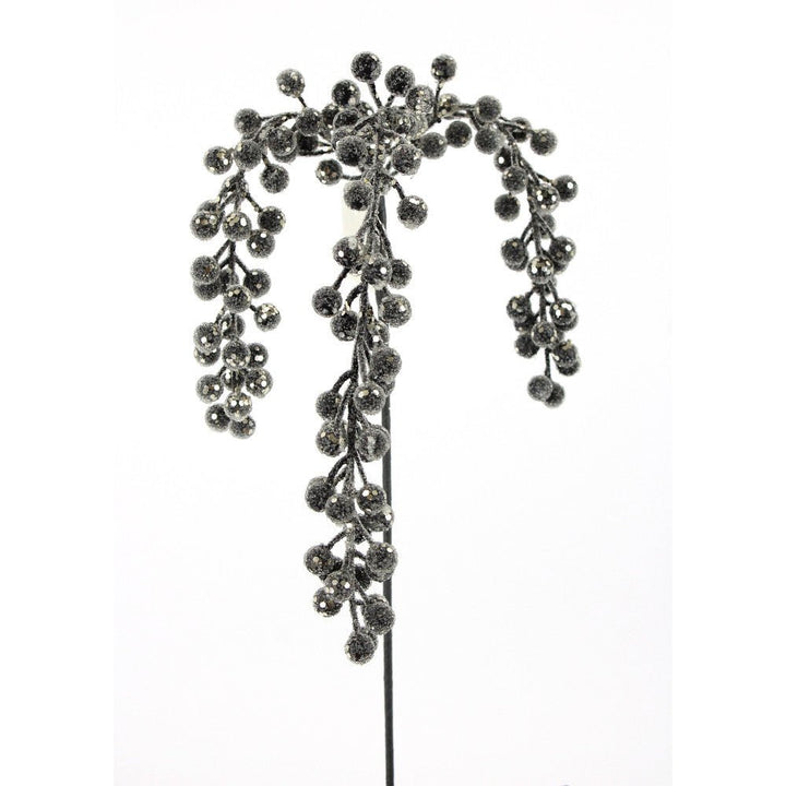 Artificial Black Glitter Berry Spray - 31" - Greenery MarketArtificial Flowers283276