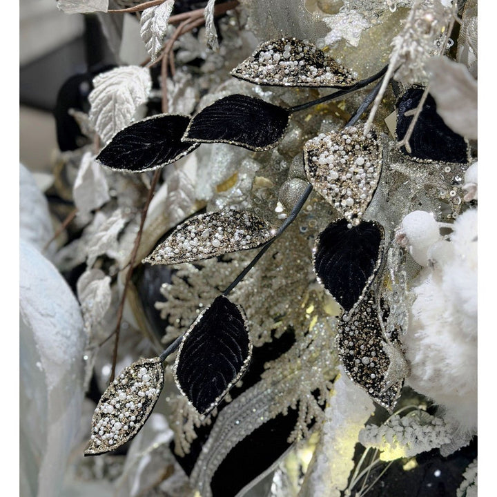 Artificial Black & Gold Leaf Stem - 27.5" - Greenery MarketArtificial Flowers278055