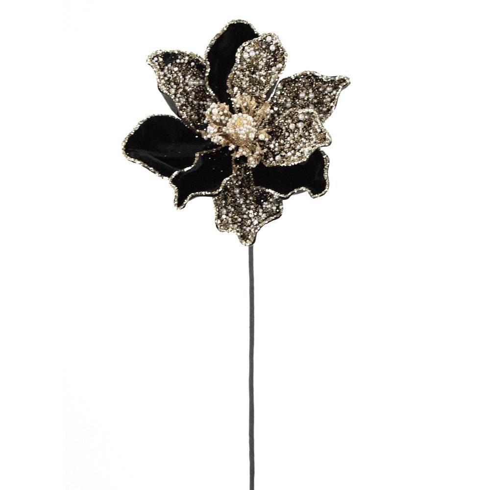 Artificial Black & Gold Magnolia Stem - 20" - Greenery MarketArtificial Flowers278057