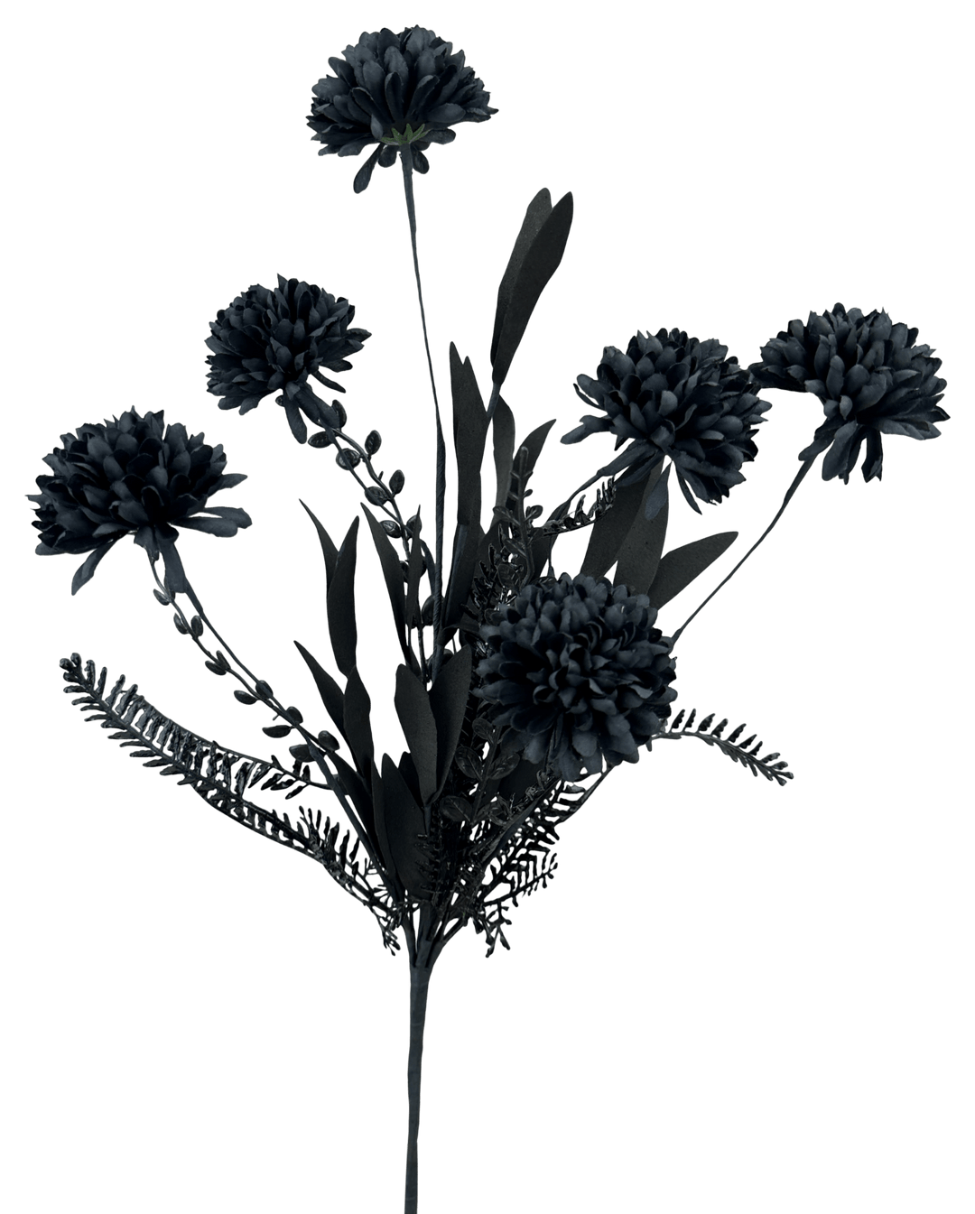 Artificial Black Mum Filler Spray - 21" - Greenery Market57426BK