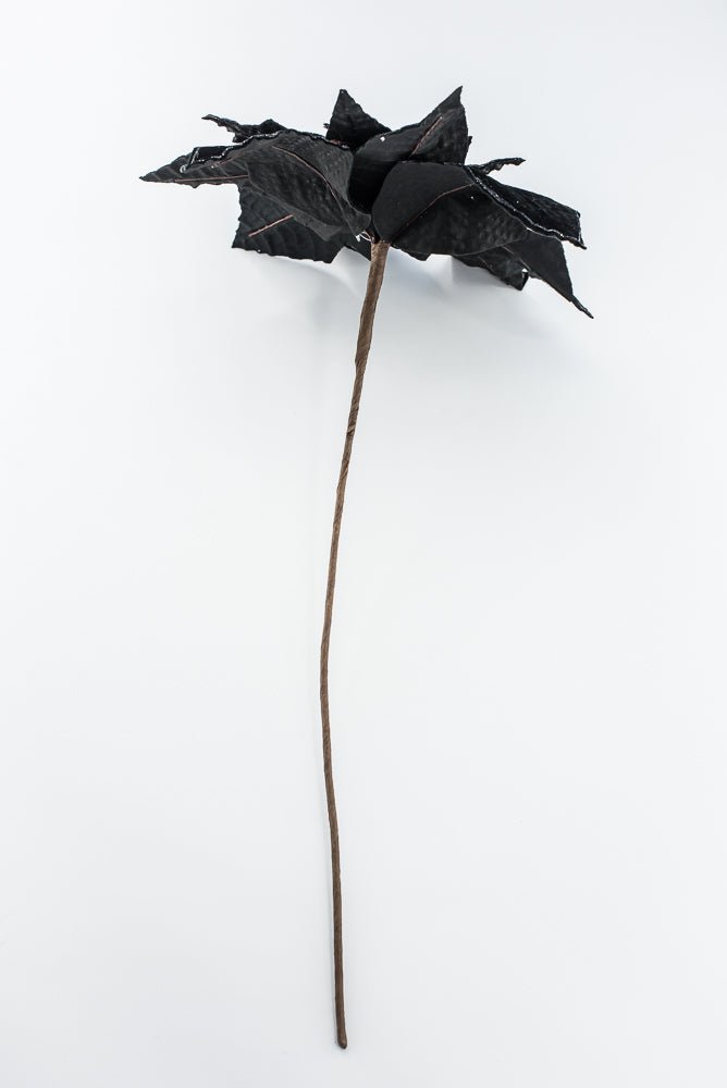 Artificial Black Poinsettia Stem - 19" - Greenery MarketArtificial Flowers276914