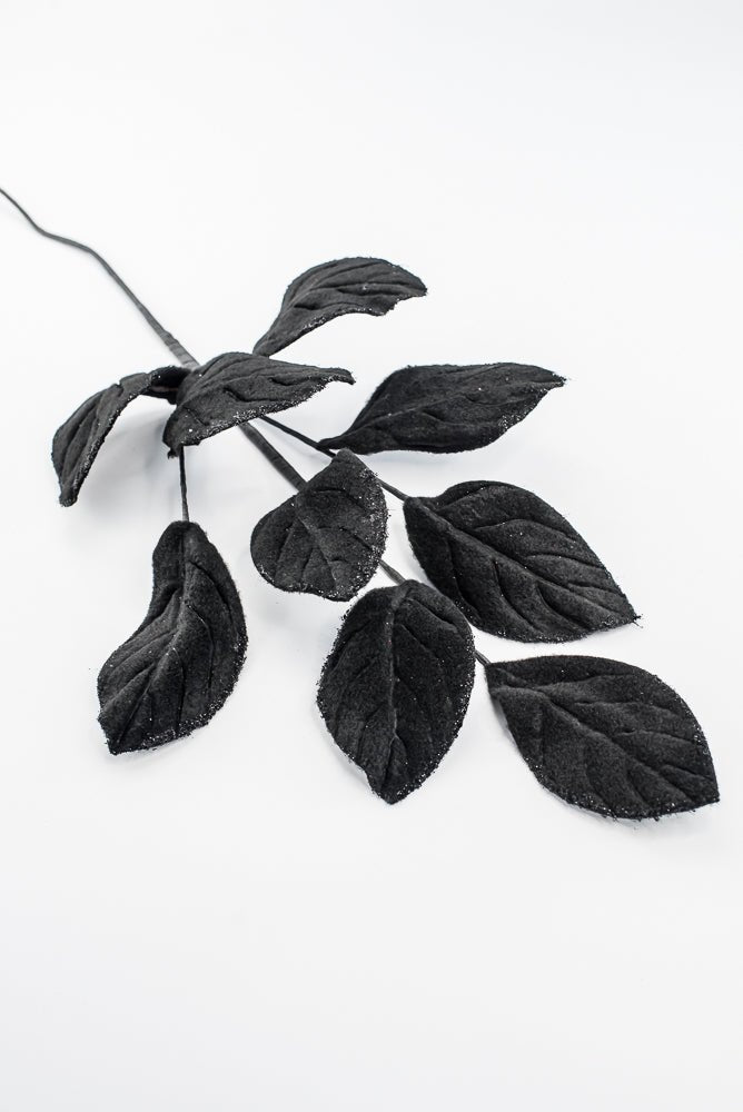 Artificial Black Velvet Magnolia Leaves Spray - 30" - Greenery Market86787BK