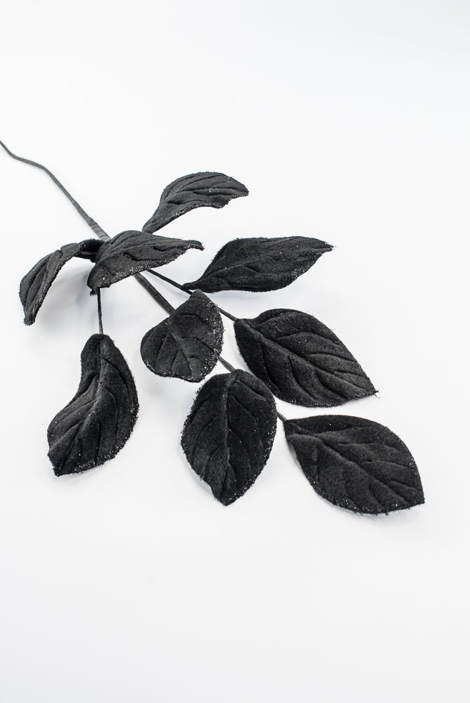 Artificial Black Velvet Magnolia Leaves Spray - 30" - Greenery Market86787BK
