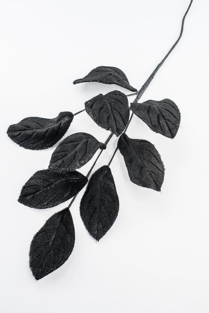 Artificial Black Velvet Magnolia Leaves Spray - 30" - Greenery Market86787BK