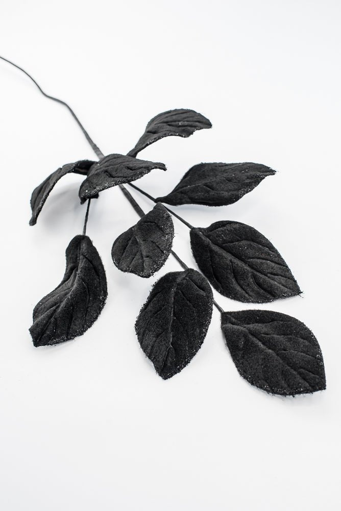 Artificial Black Velvet Magnolia Leaves Spray - 30" - Greenery Market86787BK