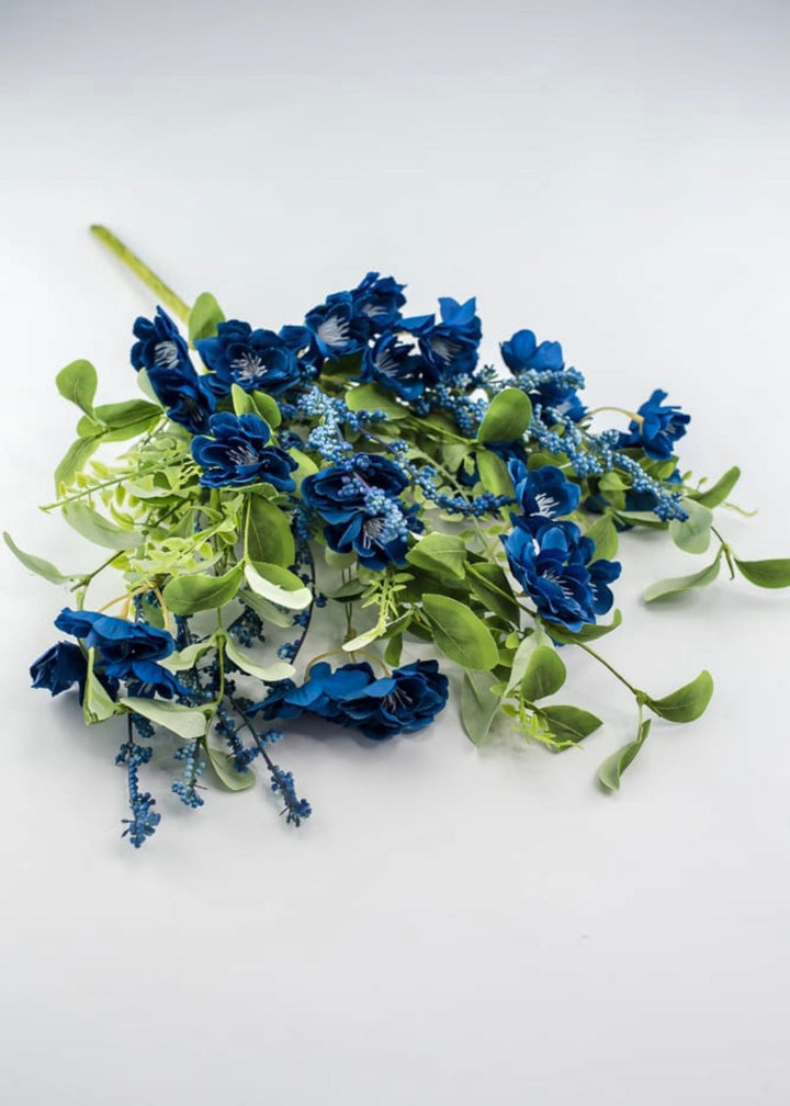 Artificial blossom bush- blue - Greenery MarketArtificial Floragm4444BL