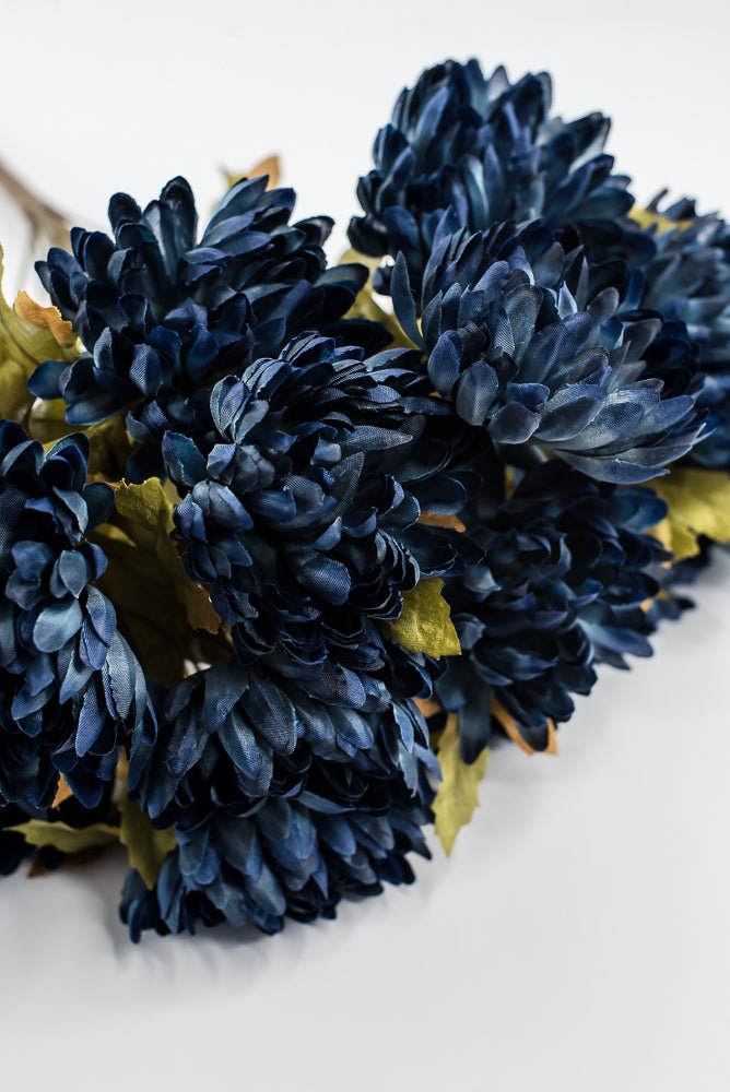 Artificial Blue Ball Mum Bush - 19" - Greenery MarketArtificial Flora85889-BL
