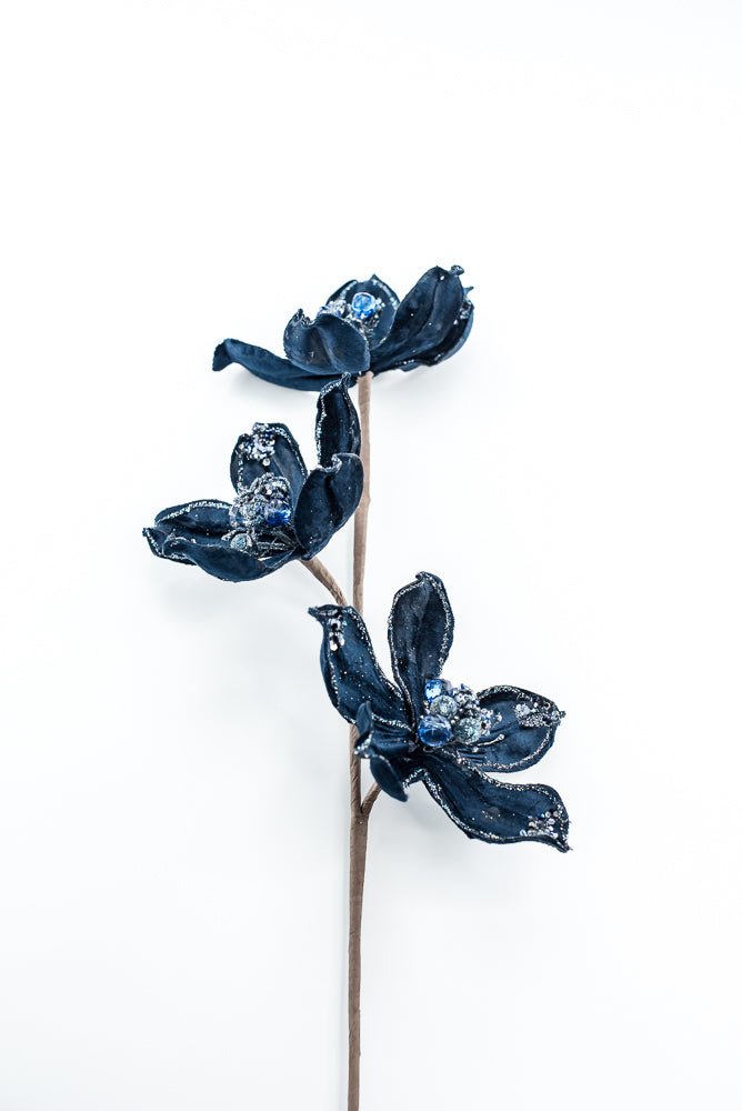 Artificial, Blue Magnolia Spray - 29" - Greenery MarketArtificial Flowers283574