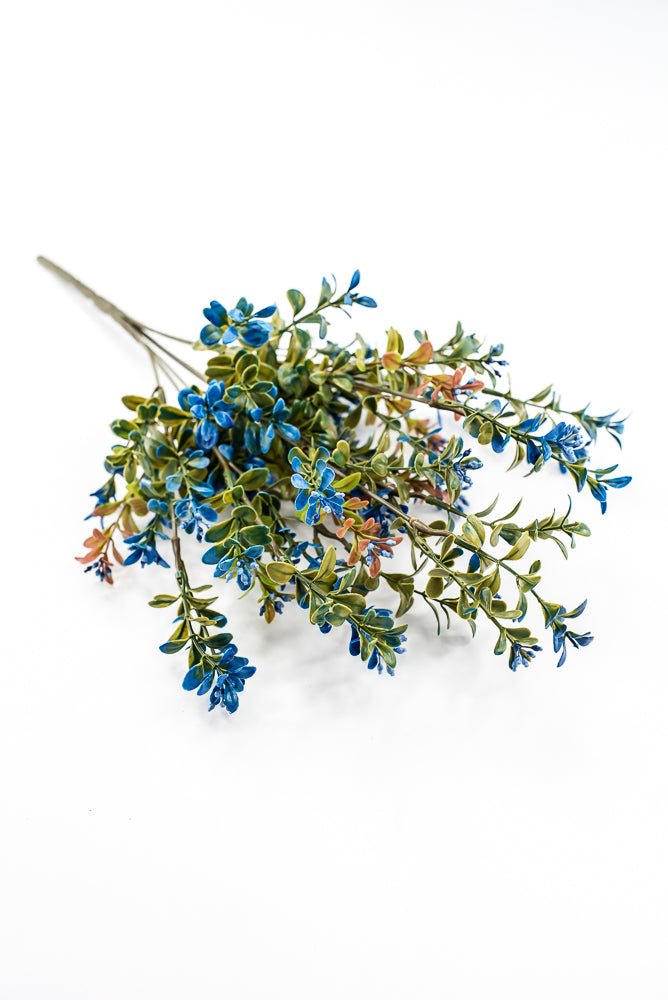 Artificial Blue Plastic Boxwood Bush - 18" - Greenery Market57519BL