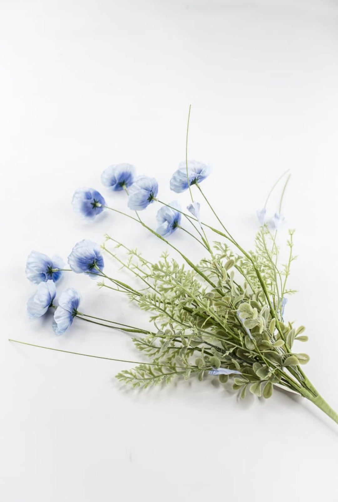 Artificial Blue Poppy Bush - 21" - Greenery Market40445-BL