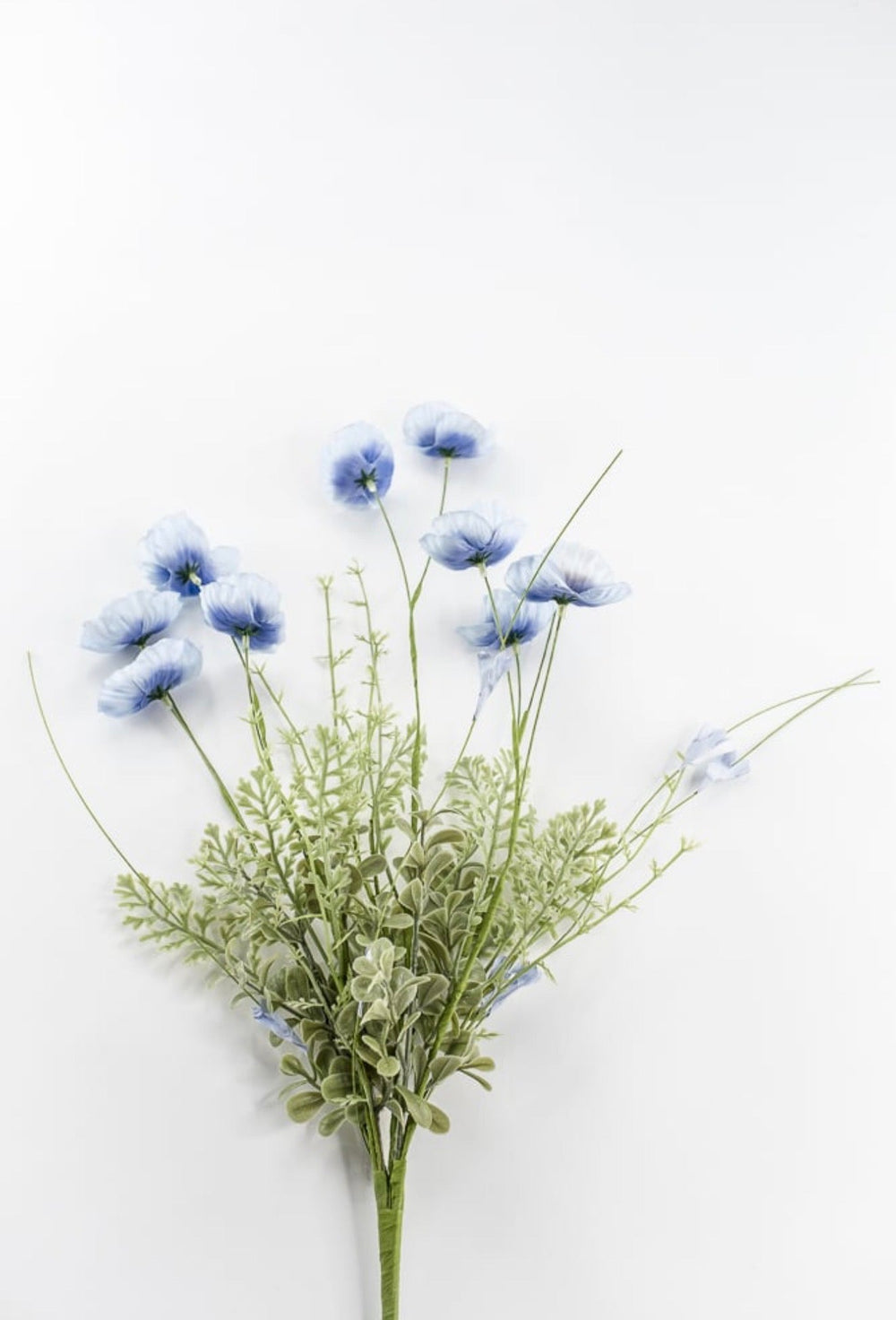 Artificial Blue Poppy Bush - 21" - Greenery Market40445-BL