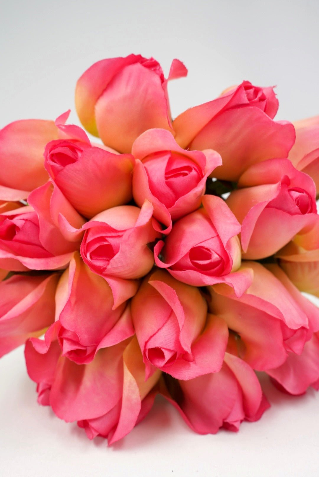 Artificial, Bright Pink, Rose Bundle - 10" - Greenery Market28887