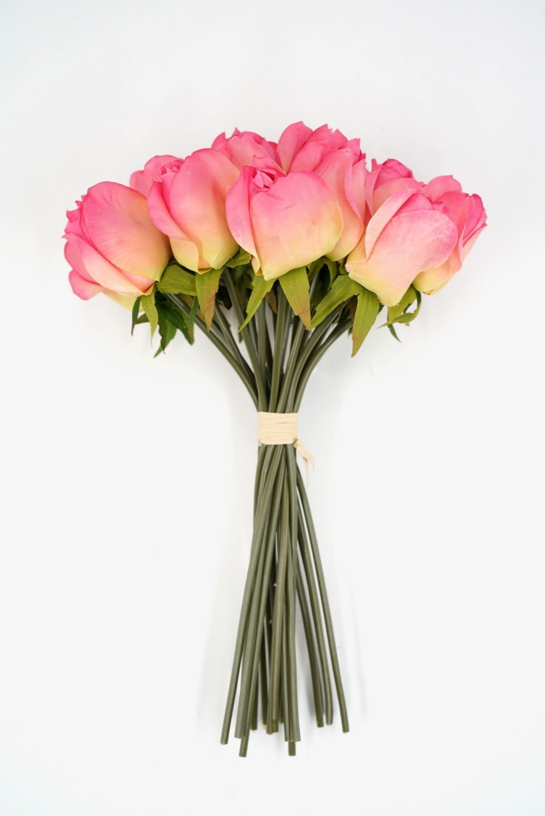 Pink Roses Bundle Artificial, Dark Pink, Rose Bundle - 10
