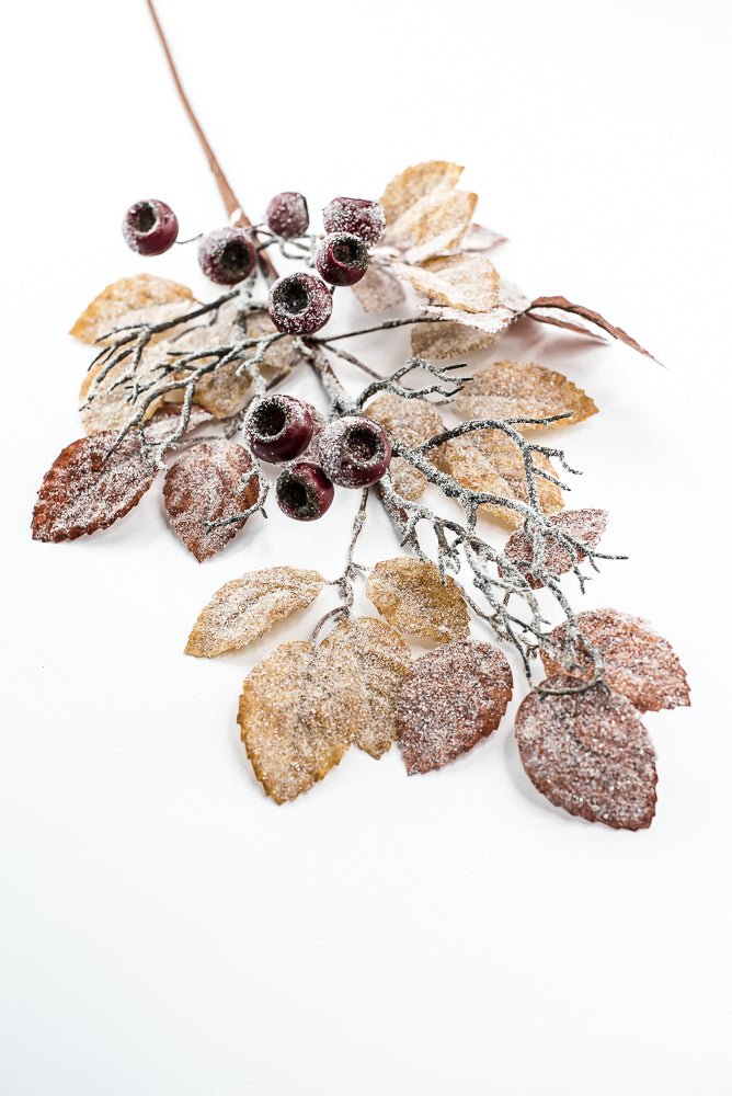 Artificial, Brown, Frosted Birch Pod Spray - 32" - Greenery MarketArtificial Flowers282806