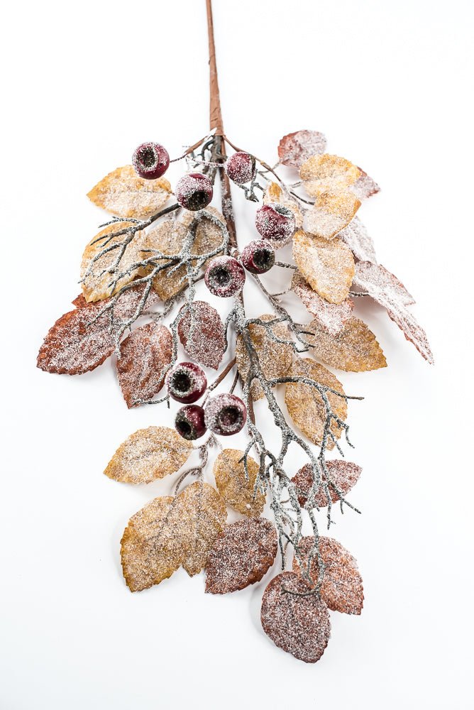 Artificial, Brown, Frosted Birch Pod Spray - 32" - Greenery MarketArtificial Flowers282806