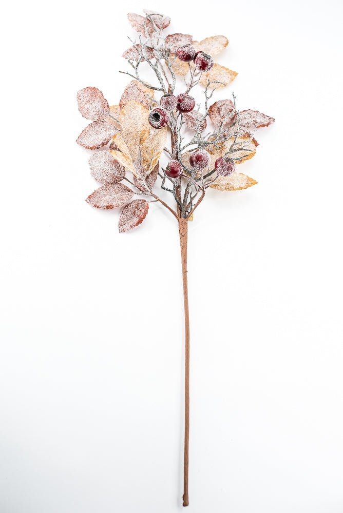Artificial, Brown, Frosted Birch Pod Spray - 32" - Greenery MarketArtificial Flowers282806