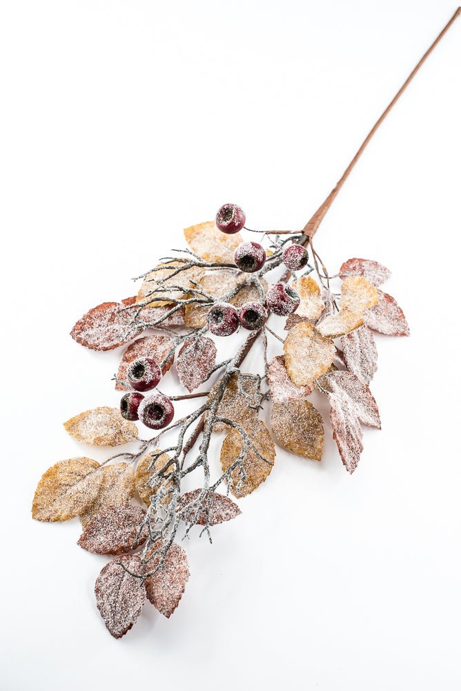 Artificial, Brown, Frosted Birch Pod Spray - 32" - Greenery MarketArtificial Flowers282806