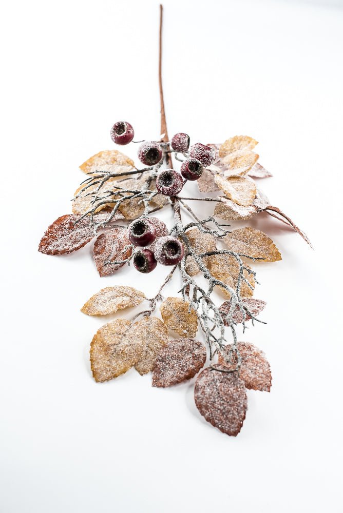 Artificial, Brown, Frosted Birch Pod Spray - 32" - Greenery MarketArtificial Flowers282806