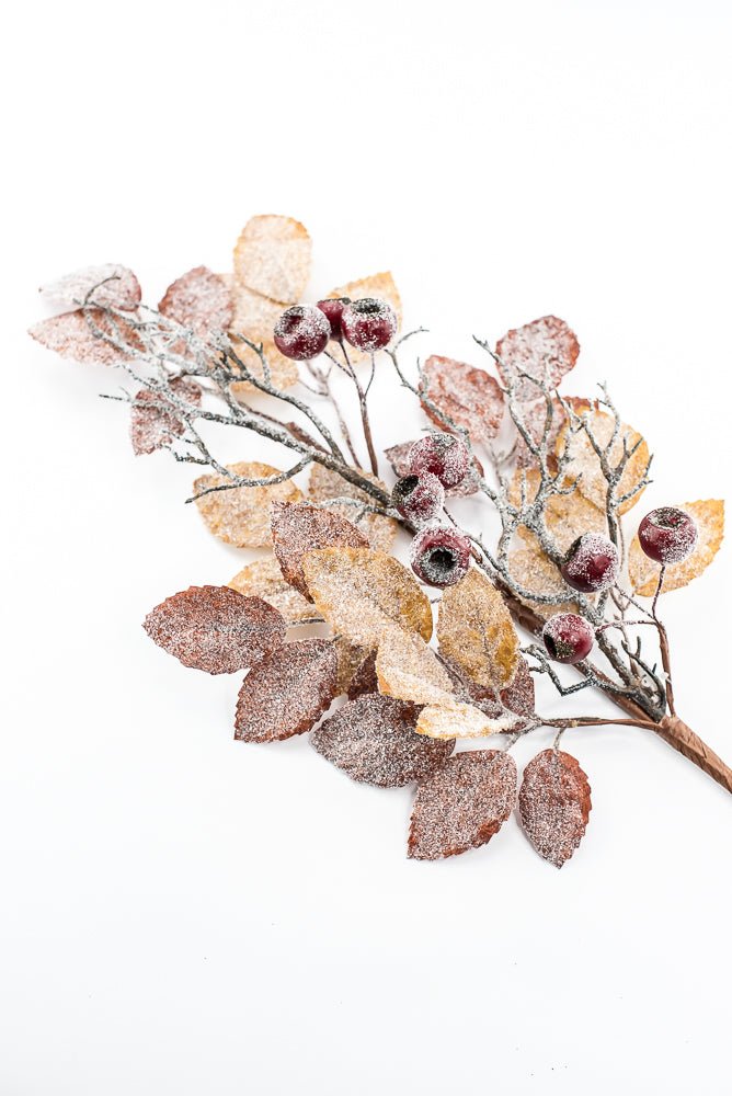 Artificial, Brown, Frosted Birch Pod Spray - 32" - Greenery MarketArtificial Flowers282806