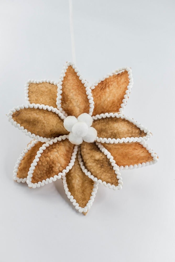 Artificial Brown Gingerbread Poinsettia Stem - 24" - Greenery MarketArtificial Flora86830BN